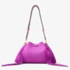 Geantă de umăr Cinch Medium din piele de căprioară violet orhidee cu franjuri