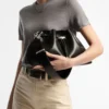 Geantă de umăr Cinch Medium din piele neagră
