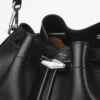 Geantă de umăr Cinch Medium din piele neagră