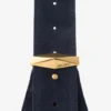 Geantă de umăr Diamond Hobo Medium din piele de căprioară de culoare marină