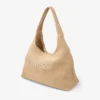 Geantă de umăr mare Beach Diamond Hobo din rafie naturală