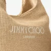 Geantă de umăr mare Beach Diamond Hobo din rafie naturală