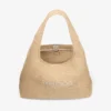 Geantă de umăr mare Beach Diamond Hobo din rafie naturală