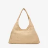 Geantă de umăr mare Beach Diamond Hobo din rafie naturală