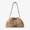 Geantă de umăr medie Cinch din piele de ponei cu imprimeu leopard natural Geantă de umăr medie Cinch din piele de ponei cu imprimeu leopard natural