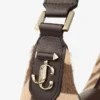 Geantă de umăr mică Hobo din piele de ponei cu imprimeu zebră natural Geantă de umăr mică Hobo din piele de ponei cu imprimeu zebră natural