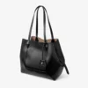 Geantă Diamond Tote medie din piele de vițel neagră Geantă Diamond Tote medie din piele de vițel neagră