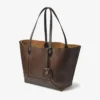 Geantă Diamond Tote medie din piele de vițel netedă, culoare coniac