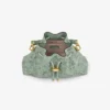 Geantă mică de umăr Cinch din piele perforată verde Jimmy Choo