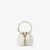 Geantă mini Bon Bon din piele nappa netedă de culoare latte Geantă mini Bon Bon din piele nappa netedă de culoare latte