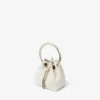 Geantă mini Bon Bon din piele nappa netedă de culoare latte Geantă mini Bon Bon din piele nappa netedă de culoare latte