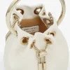 Geantă mini Bon Bon din piele nappa netedă de culoare latte Geantă mini Bon Bon din piele nappa netedă de culoare latte