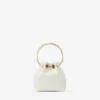 Geantă mini Bon Bon din piele nappa netedă de culoare latte Geantă mini Bon Bon din piele nappa netedă de culoare latte