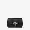 Geantă mini cu fundă moale Geantă mini din satin negru cu fundă din cristal Geantă mini cu fundă moale Geantă mini din satin negru cu fundă din cristal