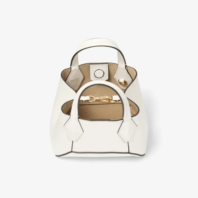 Geantă mini Diamond Tote din piele Latte