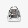 Geantă mini Diamond Tote din piele metalizată argintie vintage Geantă mini Diamond Tote din piele metalizată argintie vintage