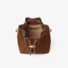 Geantă mini din piele de căprioară maro deschis Geantă mini din piele de căprioară maro deschis