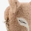 Geantă mini Soft Fox Geantă mini Fox din piele de oaie de culoare caramel