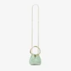 Geantă mini tip sac Bon Bon din satin verde și dantelă Jimmy Choo Geantă mini tip sac Bon Bon din satin verde și dantelă Jimmy Choo