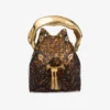 Geantă tip sac Bon Bon transparentă, cu model de broască țestoasă și mâner sculptat Geantă tip sac Bon Bon transparentă, cu model de broască țestoasă și mâner sculptat