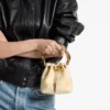 Geantă tip sac din piele Tie Dye Bon Bon Natural Mix cu mâner sculptat Geantă tip sac din piele Tie Dye Bon Bon Natural Mix cu mâner sculptat