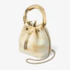 Geantă tip sac din piele Tie Dye Bon Bon Natural Mix cu mâner sculptat Geantă tip sac din piele Tie Dye Bon Bon Natural Mix cu mâner sculptat