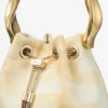 Geantă tip sac din piele Tie Dye Bon Bon Natural Mix cu mâner sculptat Geantă tip sac din piele Tie Dye Bon Bon Natural Mix cu mâner sculptat