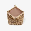 Gență de mână Ganache din piele de ponei cu imprimeu leopard natural Gență de mână Ganache din piele de ponei cu imprimeu leopard natural