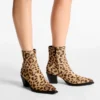 Ghete Cece 60 Ghete din piele de ponei cu imprimeu leopard natural Ghete Cece 60 Ghete din piele de ponei cu imprimeu leopard natural