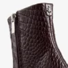 Ghete Frankie 85 Ghete din piele cu imprimeu crocodil, culoare merlot intens Ghete Frankie 85 Ghete din piele cu imprimeu crocodil, culoare merlot intens