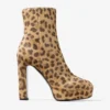 Ghete Marene 120 din piele de ponei cu imprimeu leopard natural Ghete Marene 120 din piele de ponei cu imprimeu leopard natural