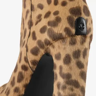 Ghete Marene 120 din piele de ponei cu imprimeu leopard natural