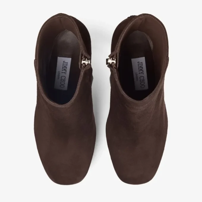 Ghete Marene 120 Pantofi cu toc din piele de căprioară ciocolatie Ghete Marene 120 Pantofi cu toc din piele de căprioară ciocolatie