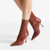 Ghete Scarlett 85 Ghete din piele imprimată cu model Elaphe, culoare coniac Ghete Scarlett 85 Ghete din piele imprimată cu model Elaphe, culoare coniac