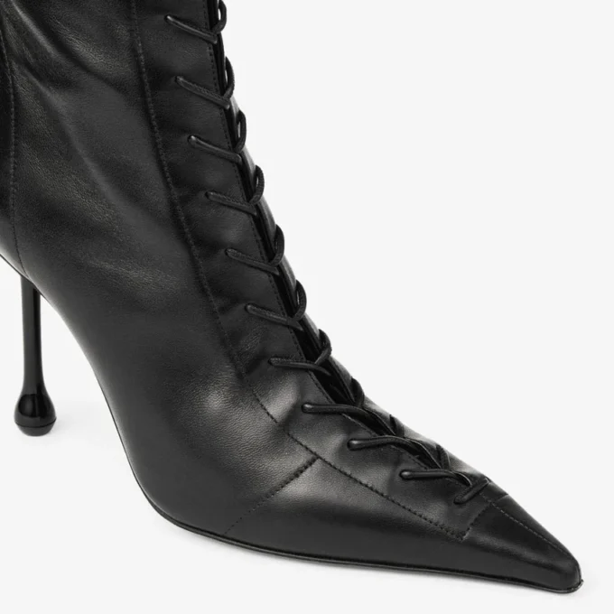 Ghete Scarlett 95 din piele nappa neagră Ghete Scarlett 95 din piele nappa neagră