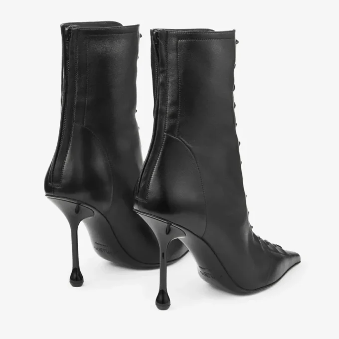 Ghete Scarlett 95 din piele nappa neagră Ghete Scarlett 95 din piele nappa neagră