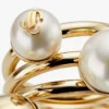 Inel Jc Multi Pearl Inel din metal cu finisaj auriu și perle Inel Jc Multi Pearl Inel din metal cu finisaj auriu și perle