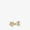 Inel Jc Star Pearl Inel din metal cu finisaj auriu, cu stea de cristal și perlă Inel Jc Star Pearl Inel din metal cu finisaj auriu, cu stea de cristal și perlă