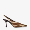Isa 80 Pantofi cu toc din piele de ponei cu imprimeu zebră ciocolatiu Isa 80 Pantofi cu toc din piele de ponei cu imprimeu zebră ciocolatiu