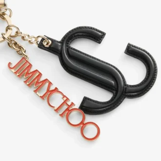 Jc Multi Charm Negru și portocaliu Piele de vițel Pandantiv pentru gență cu logo stea Jc Multi Charm Negru și portocaliu Piele de vițel Pandantiv pentru gență cu logo stea