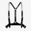 Jimmy Choo Noir Kei Ninomiya Crystals Harness Ham din piele neagră lucioasă cu ornamente din cristale aplicate la cald Jimmy Choo Noir Kei Ninomiya Crystals Harness Ham din piele neagră lucioasă cu ornamente din cristale aplicate la cald