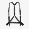 Jimmy Choo Noir Kei Ninomiya Harnă cu o singură stea, din piele de vițel netedă neagră, cu ornamente metalice cu stele multiple Jimmy Choo Noir Kei Ninomiya Harnă cu o singură stea, din piele de vițel netedă neagră, cu ornamente metalice cu stele multiple