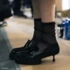 Jimmy Choo Noir Kei Ninomiya Maxi Loafer Mocasini din piele de vițel lustruită, negri Jimmy Choo Noir Kei Ninomiya Maxi Loafer Mocasini din piele de vițel lustruită, negri