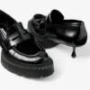Jimmy Choo Noir Kei Ninomiya Maxi Loafer Mocasini din piele de vițel lustruită, negri Jimmy Choo Noir Kei Ninomiya Maxi Loafer Mocasini din piele de vițel lustruită, negri