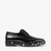 Jimmy Choo Noir Kei Ninomiya Star Încălțăminte cu șireturi din piele de vițel lustruită, negri, cu ornamente în formă de stea Jimmy Choo Noir Kei Ninomiya Star Încălțăminte cu șireturi din piele de vițel lustruită, negri, cu ornamente în formă de stea