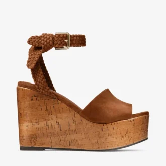 jori 100 pantofi cu platform din piele de cprioar maro deschis i plut lucioas 1 330x330 - Jori 100 Pantofi cu platformă din piele de căprioară maro deschis și plută lucioasă