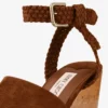 Jori 100 Pantofi cu platformă din piele de căprioară maro deschis și plută lucioasă Jori 100 Pantofi cu platformă din piele de căprioară maro deschis și plută lucioasă