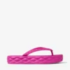Șlapi cu diamante, fucsia, din cauciuc Șlapi cu diamante, fucsia, din cauciuc