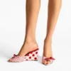 Livi Wedge 85 Pantofi mule cu toc în formă de pană, din bumbac cu imprimeu gingham mixt roșu rubiniu, cu fundă din bumbac cu imprimeu gingham Livi Wedge 85 Pantofi mule cu toc în formă de pană, din bumbac cu imprimeu gingham mixt roșu rubiniu, cu fundă din bumbac cu imprimeu gingham