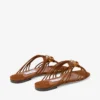 Lova Mule Flat Pantofi fără toc din piele de căprioară de culoare maro deschis, cu mărgele Lova Mule Flat Pantofi fără toc din piele de căprioară de culoare maro deschis, cu mărgele